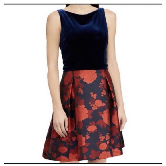 Chaps Dresses & Skirts - Chaps velvet and satin cocktail dress (NWT)